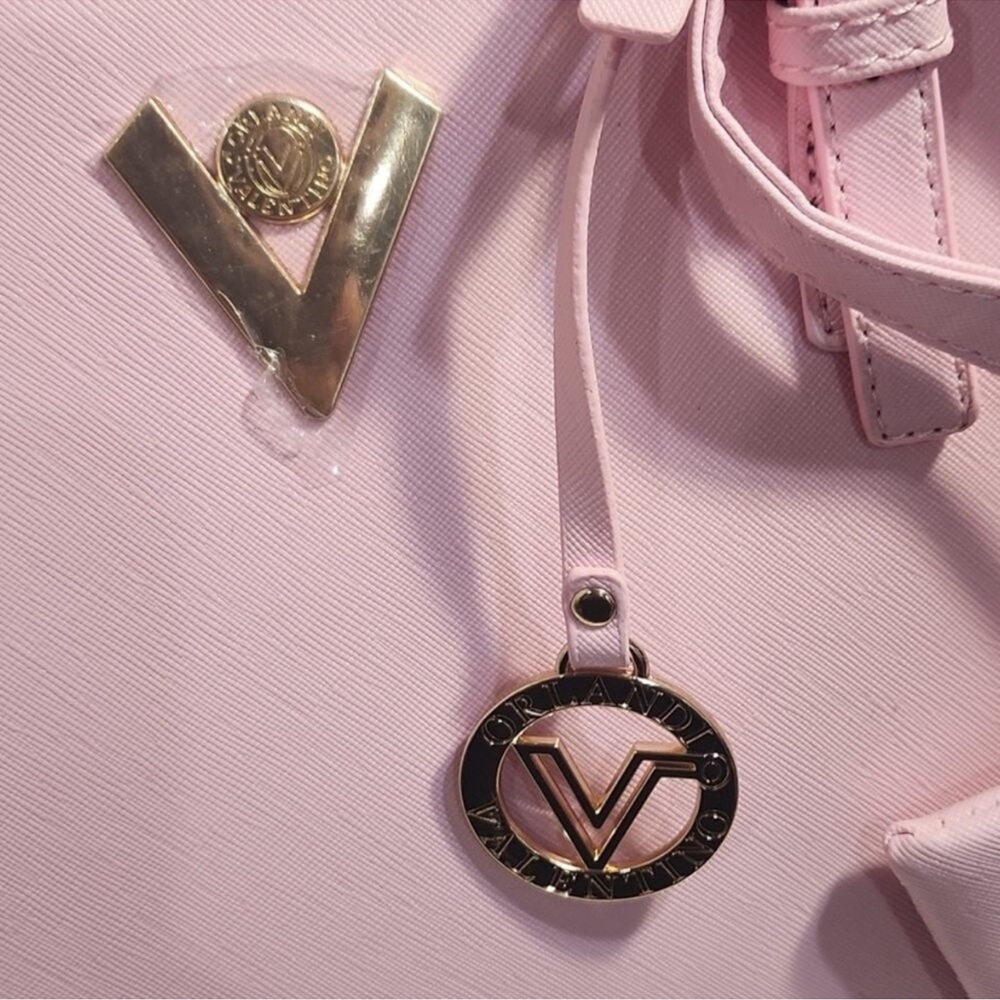 Valentino Orlandi Pink Vegan Leather Tote
Bag Purse Wallet Set NWT - Picture 6 of 9